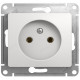 Розетка без заземления SE Glossa, белая