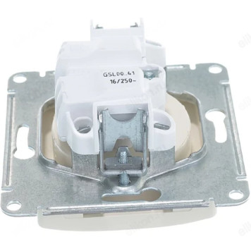 Розетка без заземления SE Glossa, беж-2