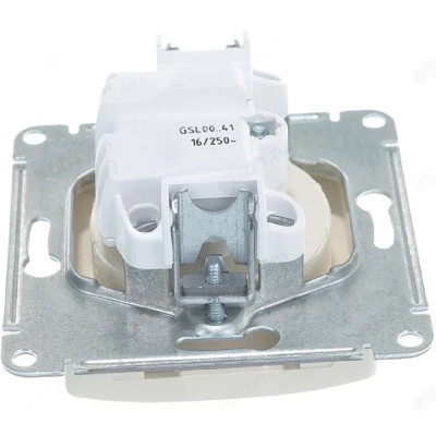 Розетка без заземления SE Glossa, беж-2