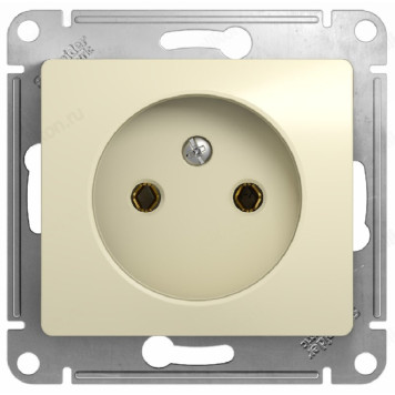 Розетка без заземления SE Glossa, беж