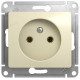 Розетка без заземления SE Glossa, беж