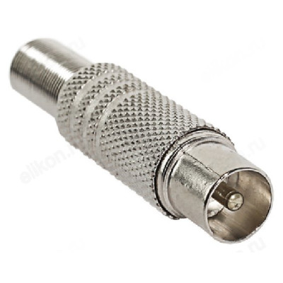 Разъем ТV шт. никель с пружиной Сигнал