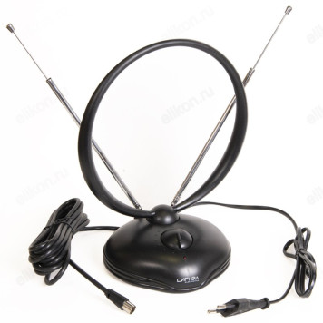 Антенна комнатная DVB-T2 и ДМВ+МВ активная Сигнал SAI-213-1