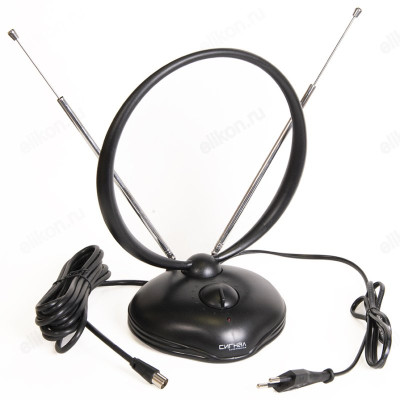 Антенна комнатная DVB-T2 и ДМВ+МВ активная Сигнал SAI-213-1