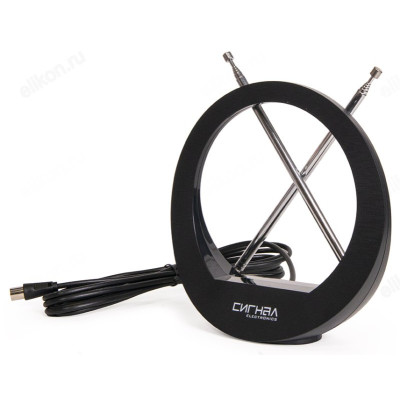 Антенна комнатная DVB-T2 и ДМВ+МВ активная Сигнал SAI 613-2