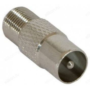 Переходник F гн. - TV гн. металл Сигнал