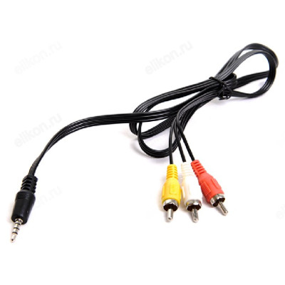 Аудиокабель соединительный Сигнал jack 3.5 мм F - 3RCA F