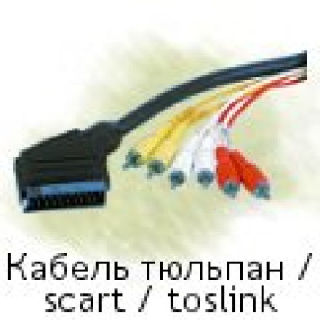 Кабель Сигнал SCART - 6RCA-1