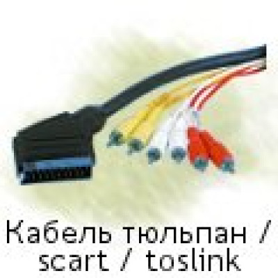 Кабель Сигнал SCART - 6RCA-1