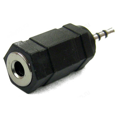 Переходник Сигнал jack 2.5 мм F - jack 3.5 мм M-1