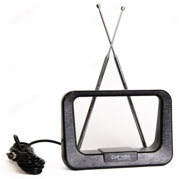 Антенна комнатная DVB-T2 и ДМВ+МВ активная Сигнал SAI-119-1