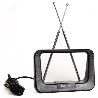 Антенна комнатная DVB-T2 и ДМВ+МВ активная Сигнал SAI-119-1