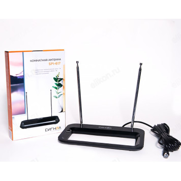 Антенна комнатная DVB-T2 и ДМВ+МВ пассивная Сигнал SPI 617-3