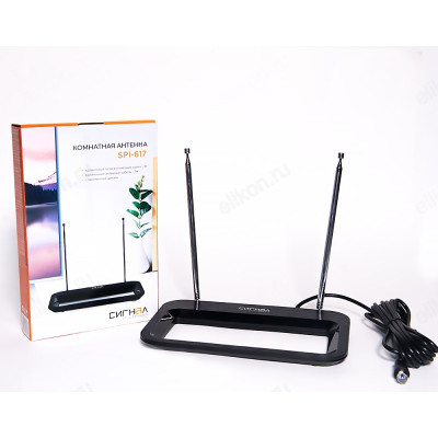 Антенна комнатная DVB-T2 и ДМВ+МВ пассивная Сигнал SPI 617-3