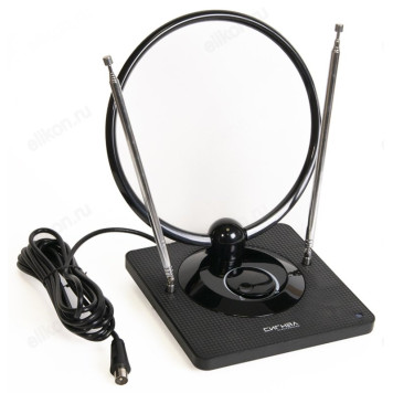 Антенна комнатная DVB-T2 и ДМВ+МВ активная Сигнал SAI 963