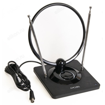 Антенна комнатная DVB-T2 и ДМВ+МВ активная Сигнал SAI 963