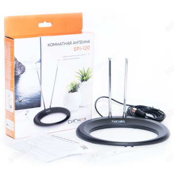 Антенна комнатная DVB-T2 и ДМВ пассивная Сигнал SPI-120-2