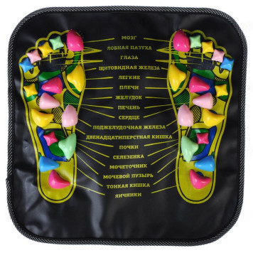 Массажер-коврик SilaPro, для ног с указанием акупунктурных точек, 35х35 см-1