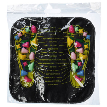 Массажер-коврик SilaPro, для ног с указанием акупунктурных точек, 35х35 см-2