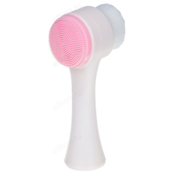 Массажер-щетка для умывния лица SilaPro, 13x4 см, силикон, пластик-2