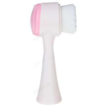 Массажер-щетка для умывния лица SilaPro, 13x4 см, силикон, пластик-3