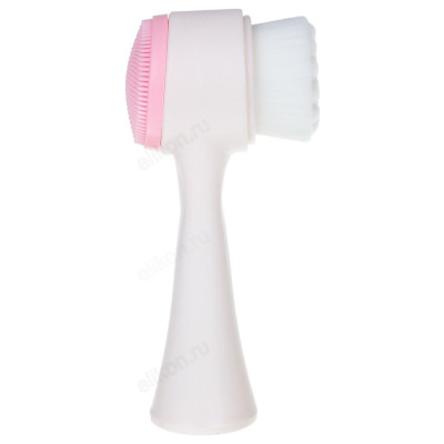 Массажер-щетка для умывния лица SilaPro, 13x4 см, силикон, пластик-3