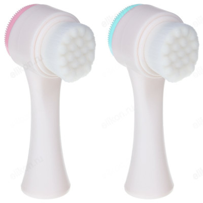 Массажер-щетка для умывния лица SilaPro, 13x4 см, силикон, пластик