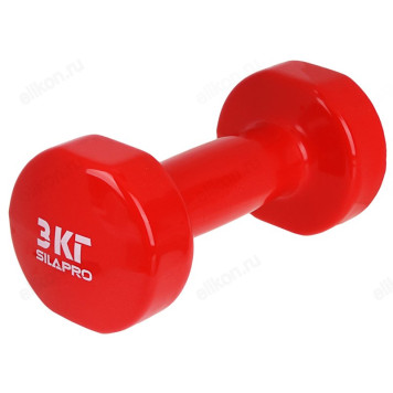 Гантель SILAPRO 197-008 с виниловым покрытием 3кг (+-100гр), металл-1