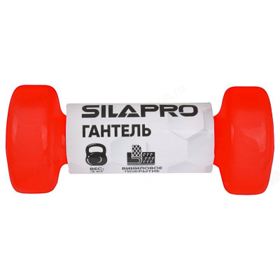 Гантель SILAPRO 197-008 с виниловым покрытием 3кг (+-100гр), металл