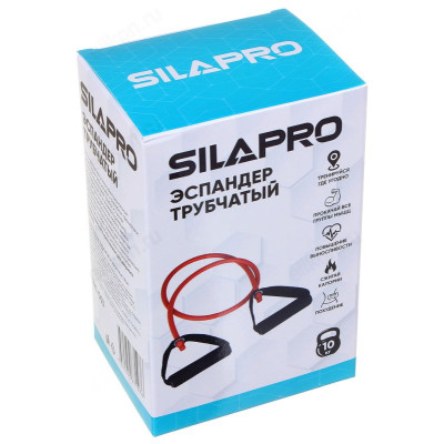 Эспандер SILAPRO 197-053 трубчатый 120см, рукоять 2шт, 12см, сопротивление 10кг, ТРЕ-2