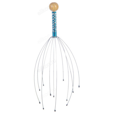 Массажёр для головы SilaPro, 22см, металл, дерево