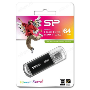 Память USB  64GB Silicon Power Ultima II - I Series Silver