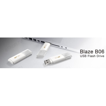 Память USB  32GB Silicon Power BLAZE B06 White-1