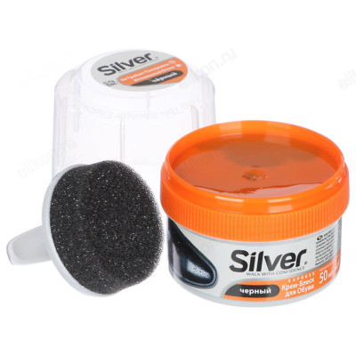 Крем-блеск для обуви SILVER 459-112 черн.-1