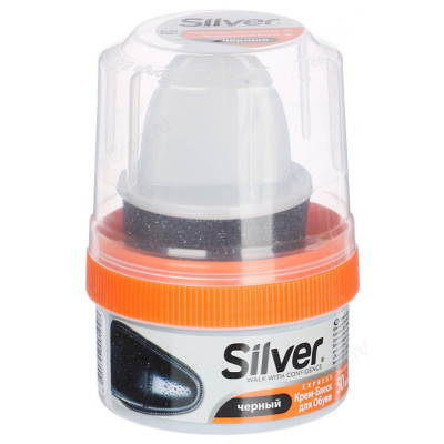 Крем-блеск для обуви SILVER 459-112 черн.