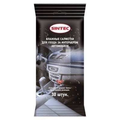 Салфетки влажные Sintec для ухода за интерьером 314196
