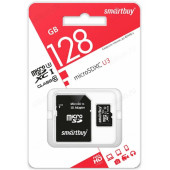 Карта MicroSD 128GB Smartbuy Class10+адаптер Карта MicroSD 128GB Smartbuy Class10+адаптер