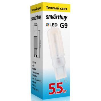 Лампа светодиодная LED G9 5,5W 30K Smartbuy-2