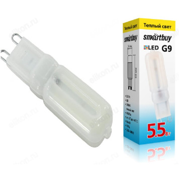 Лампа светодиодная LED G9 5,5W 30K Smartbuy