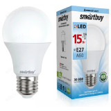 Лампа светодиодная LED E27 A60 15W 4K Smartbuy