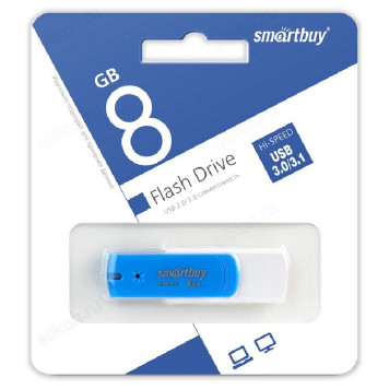 Память USB   8GB SmartBuy Diamond Blue (SB8GBDB-3)