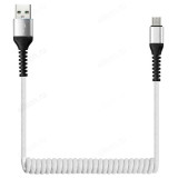 Кабель USB - micro USB 1м SmartBuy (iK-12sp white)/100 спиральный