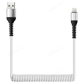 Кабель USB - 8pin 1м SmartBuy SPIRAL (iK-512spbox) white