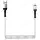 Кабель USB - 8pin 1м SmartBuy SPIRAL (iK-512spbox) white