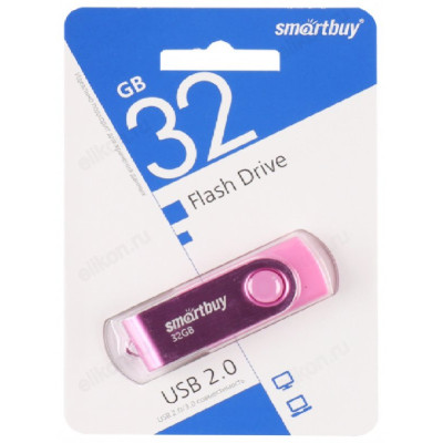 Память USB 32GB SmartBuy Twist Pink (SB032GB2TWP)
