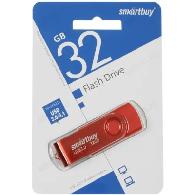 Память USB 32GB SmartBuy Twist Red (SB032GB3TWR)