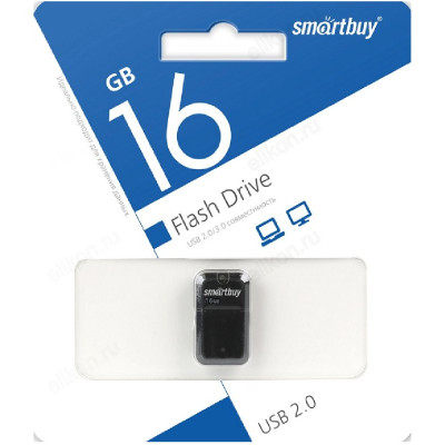 Память USB  16GB SmartBuy ART Black (SB16GBAK)