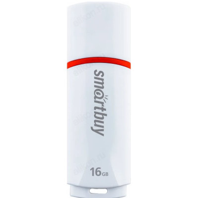 Память USB 016GB SmartBuy Crown White (SB16GBCRW-W)