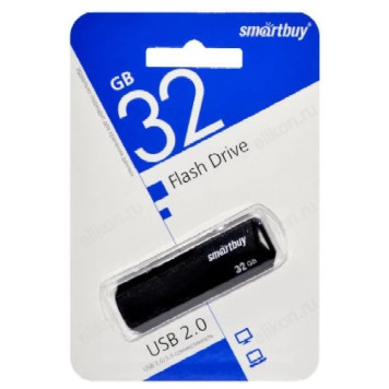 Память USB 32GB SmartBuy CLUE Black (SB32GBCLU-K)