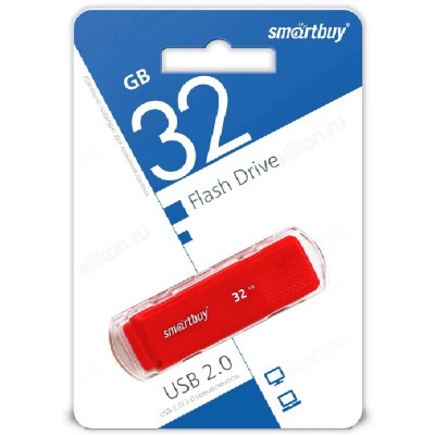 Память USB 32GB SmartBuy Dock Red (SB32GBDK-R)